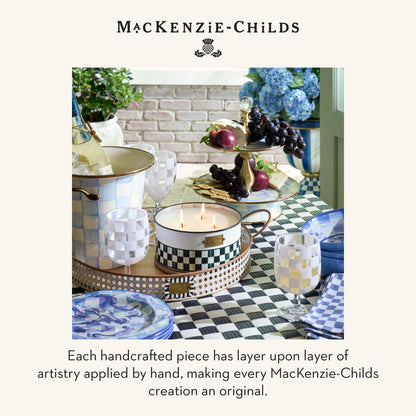 MacKenzie-Childs Two-Tier Sweet Stand, Royal Check