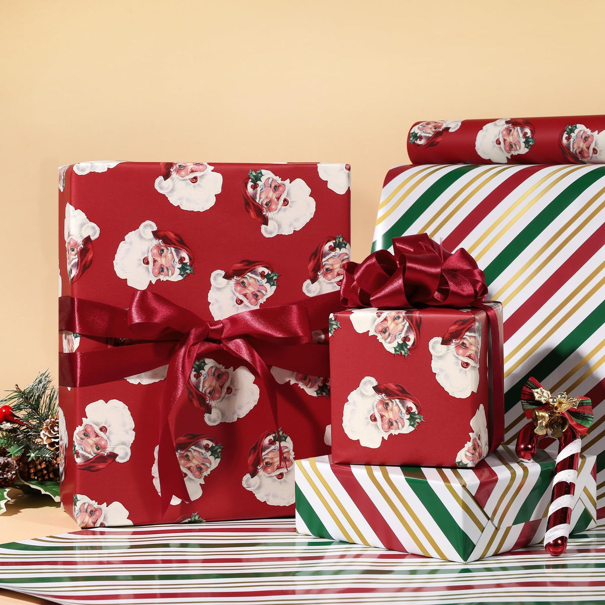 Nutcracker Reversible Christmas Wrapping Paper, 33 Ft