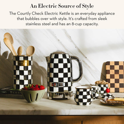 MacKenzie-Childs Electric Kettle, Royal Check