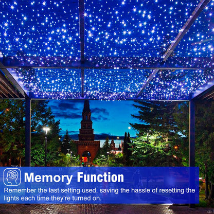 Blue and White Christmas Lights, 100 ft