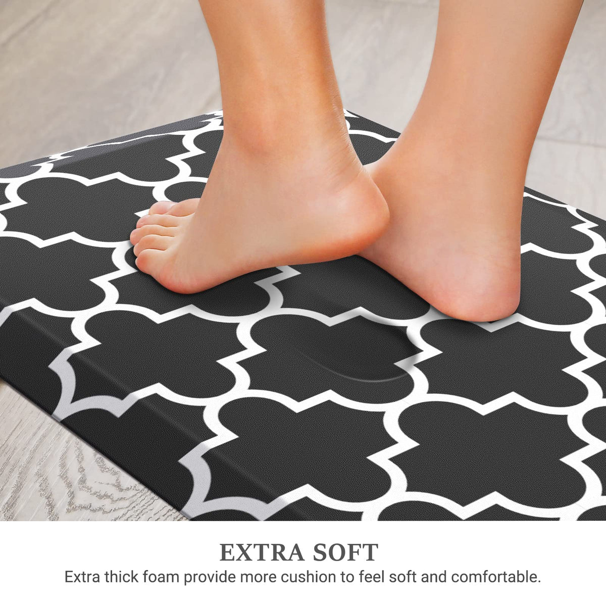 Blue Cushioned Anti-Fatigue Kitchen Mat