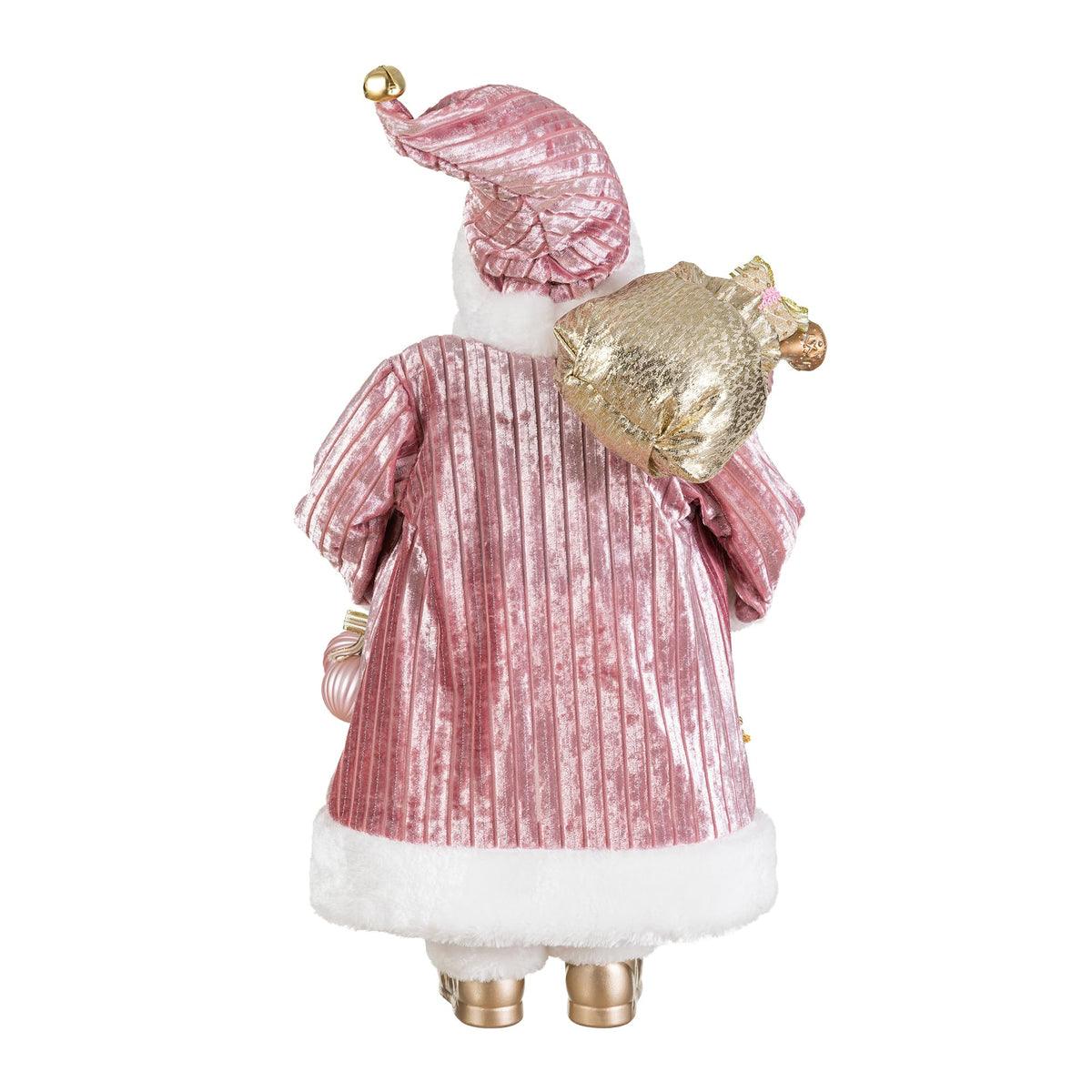 Blue Velvet Santa Figurine, 18 Inch