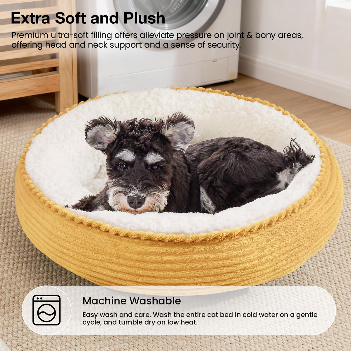 Royal Blue Round Donut Pet Bed