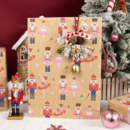 Blue Nutcracker Christmas Wrapping Paper, 32.8 Ft