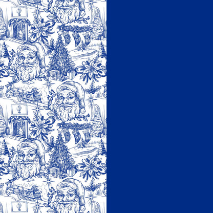 Reversible Toile Christmas Wrapping Paper