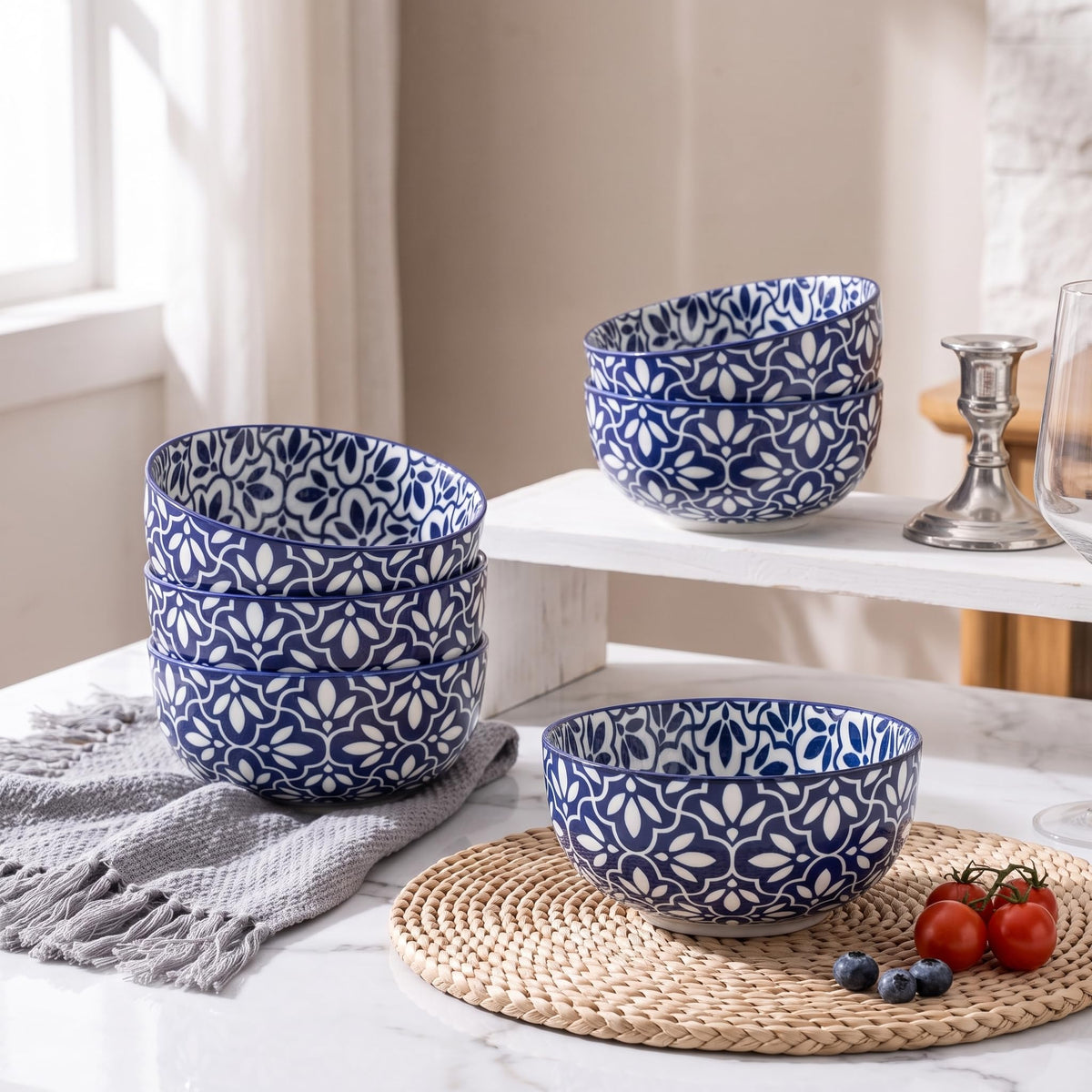 Ceramic Soup Bowls, Set of 6