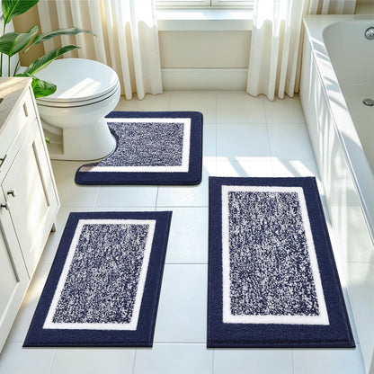 Shaggy Microfiber Bath Rug Set, 3 Piece