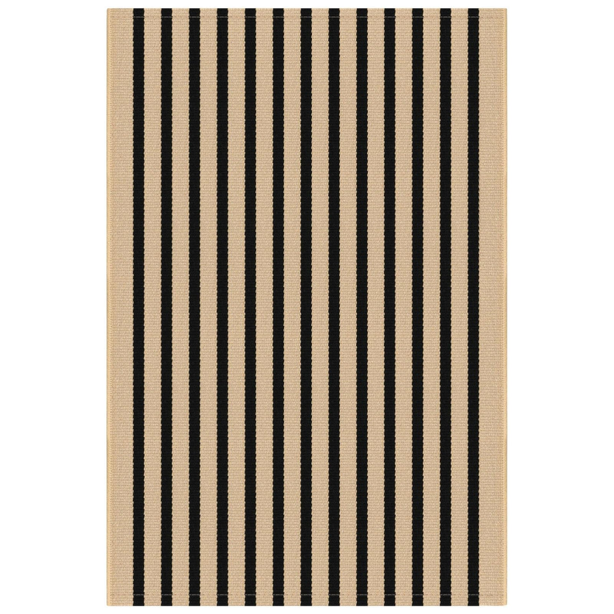 Navy and White Striped Cotton Rug, 28x43