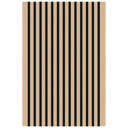 Navy and White Striped Cotton Rug, 28x43