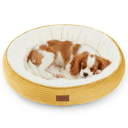 Royal Blue Round Donut Pet Bed