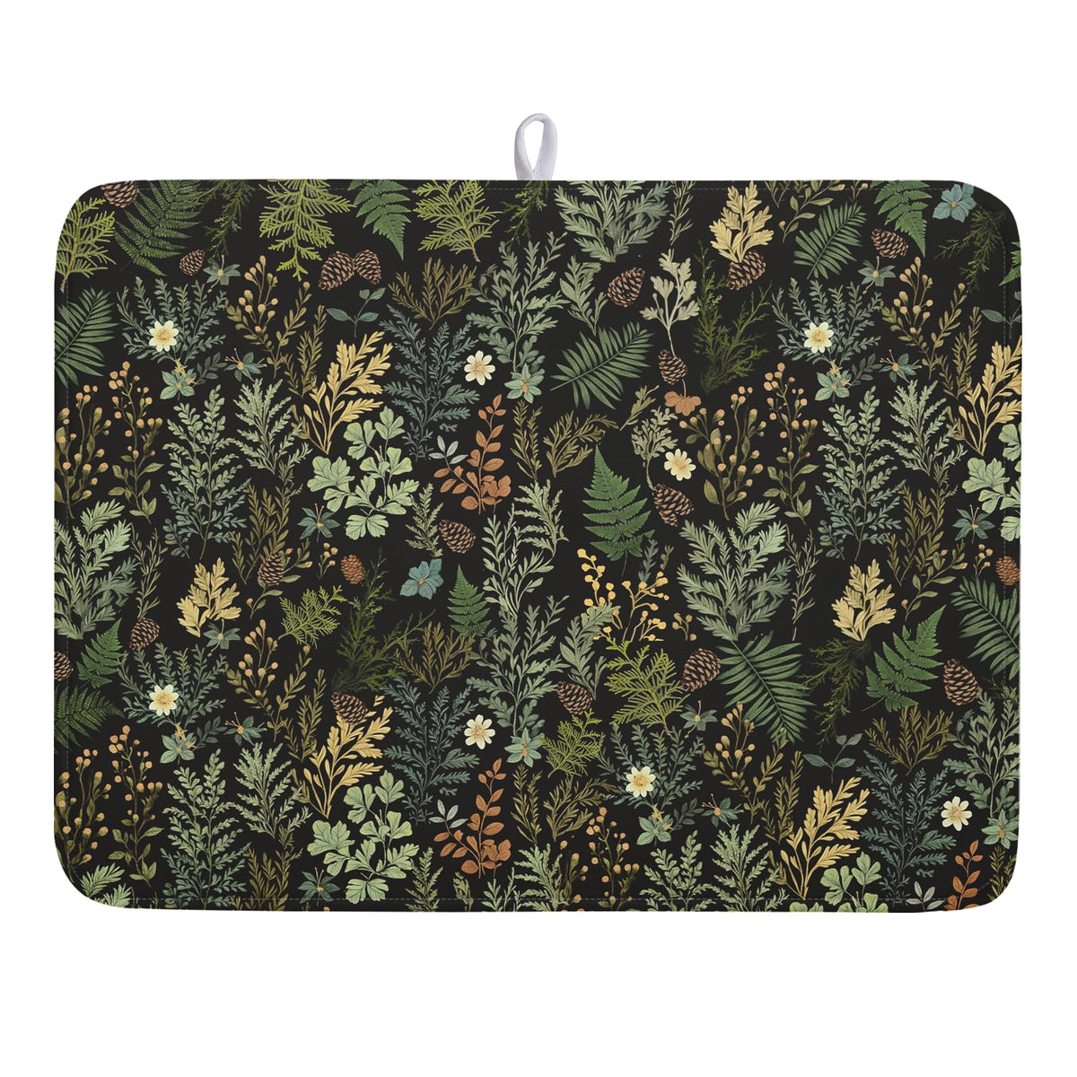 Blue Chinoiserie Floral Dish Drying Mat