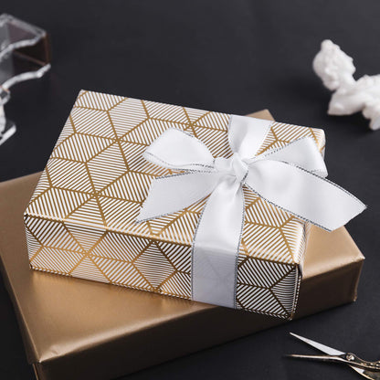 Christmas Wrapping Paper Rolls, Blue and Silver, 4 Rolls