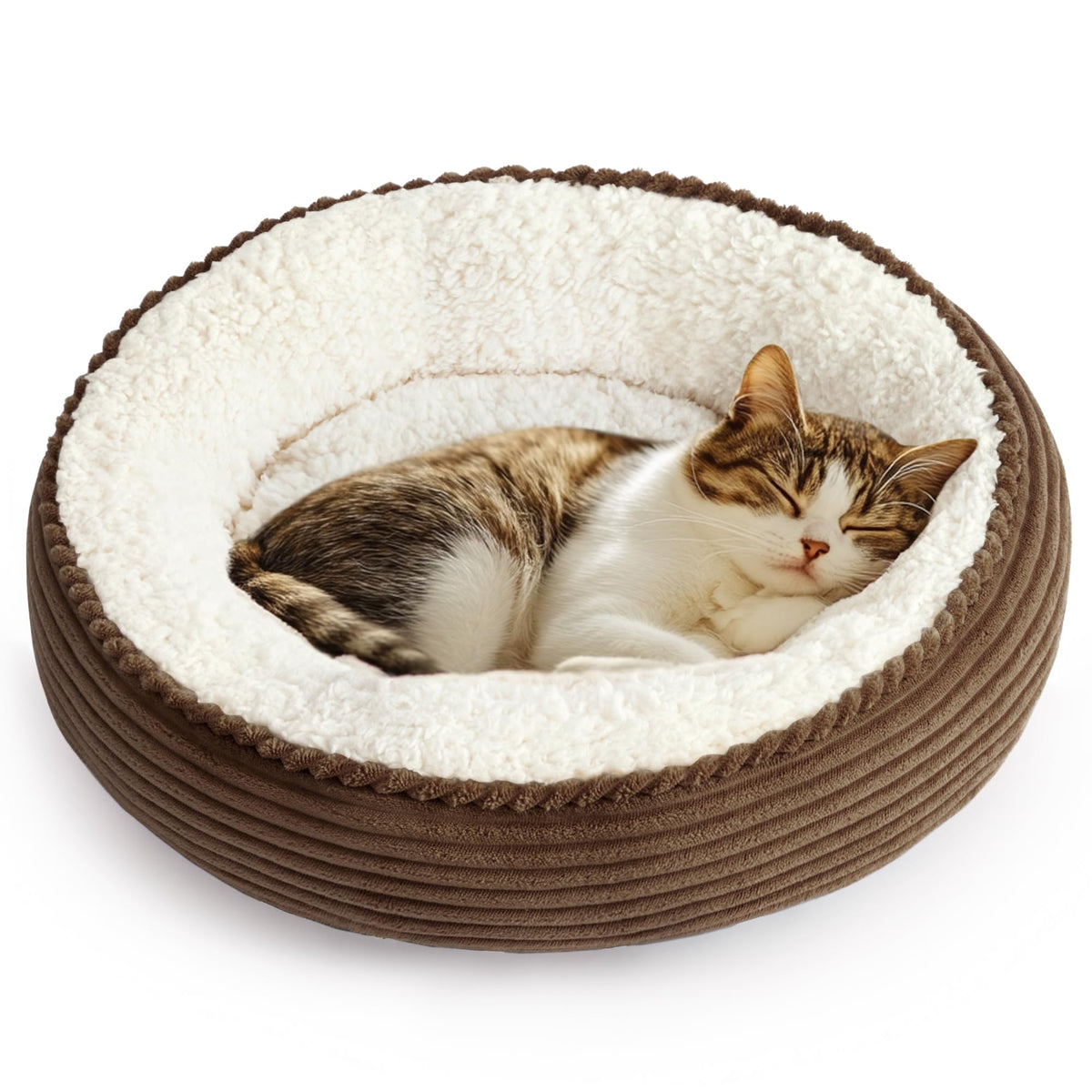 Royal Blue Round Donut Pet Bed