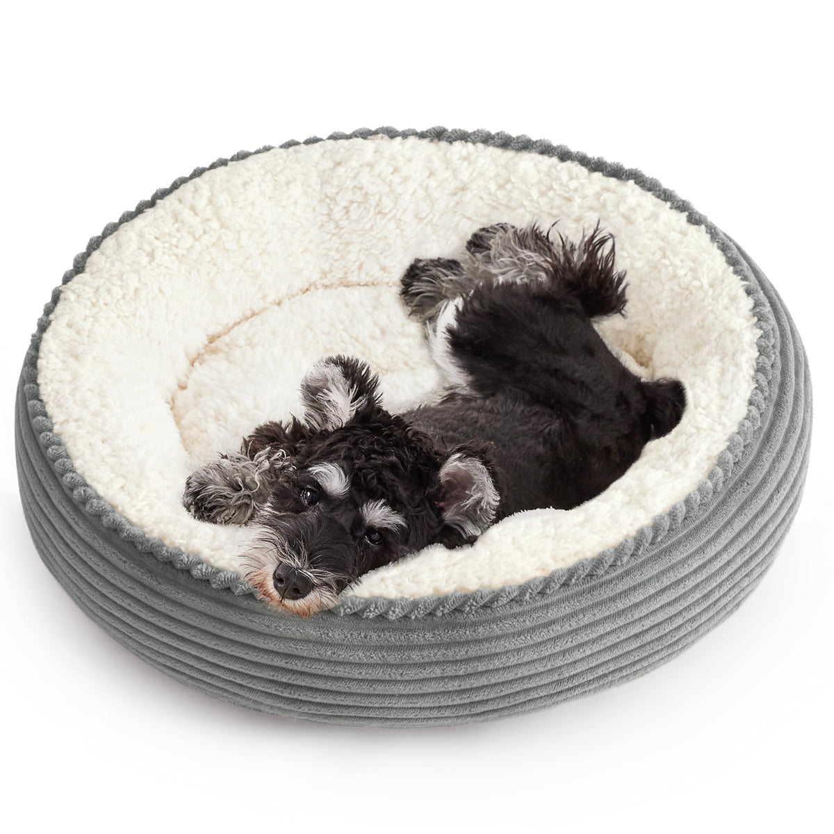 Royal Blue Round Donut Pet Bed