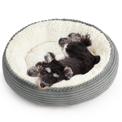 Royal Blue Round Donut Pet Bed