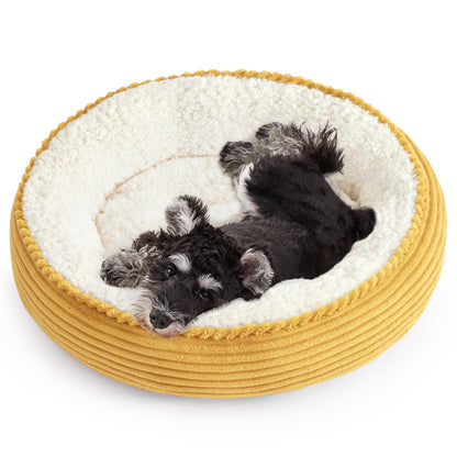 Royal Blue Round Donut Pet Bed
