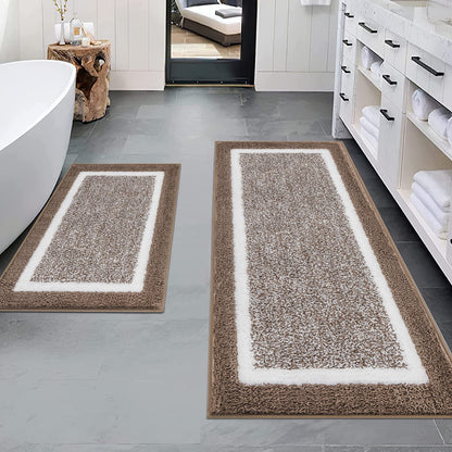 Shaggy Microfiber Bath Rug Set, 3 Piece