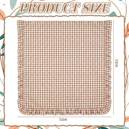 Ruffled Gingham Shower Curtain, 72 x 72