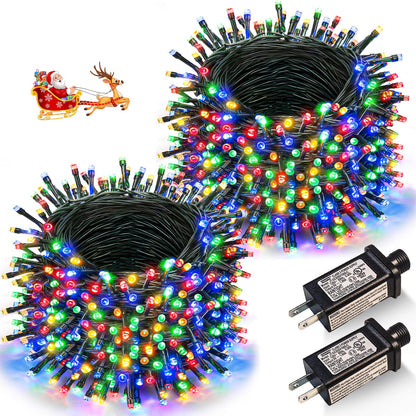 Blue and White Christmas Lights, 100 ft