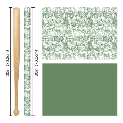 Reversible Toile Christmas Wrapping Paper