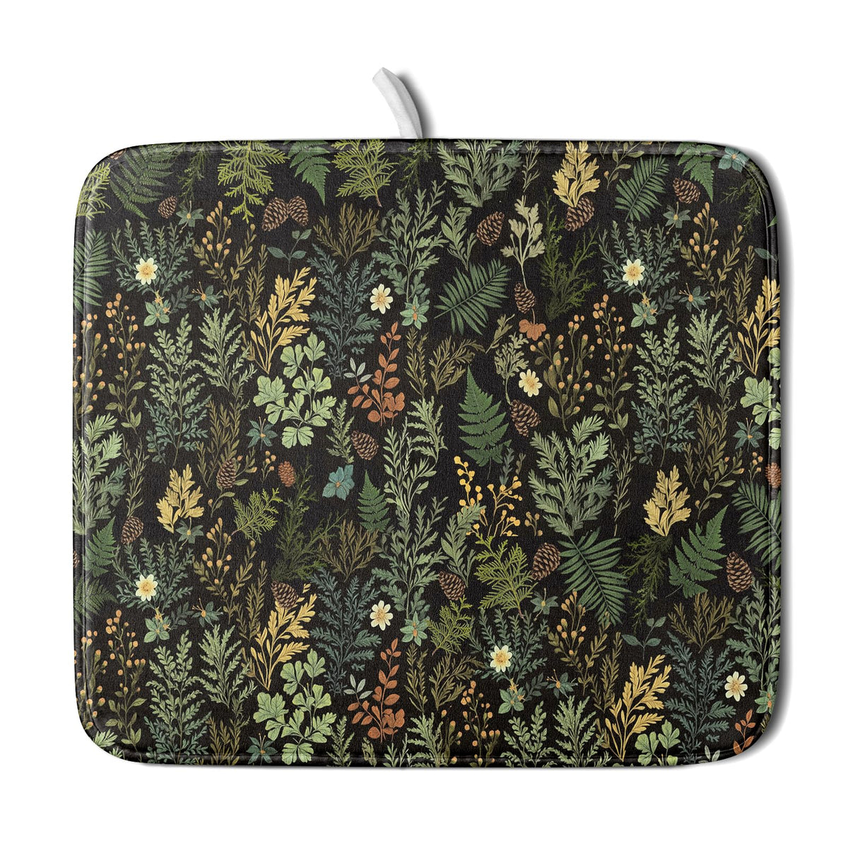 Blue Chinoiserie Floral Dish Drying Mat