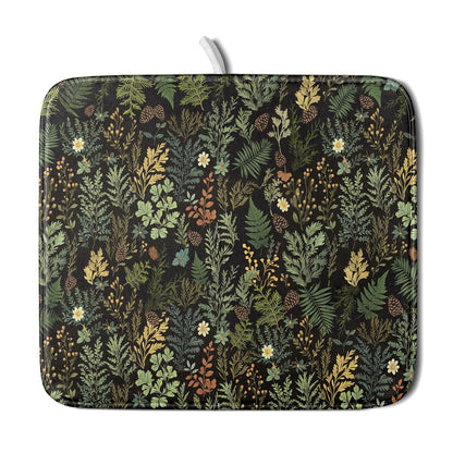 Blue Chinoiserie Floral Dish Drying Mat