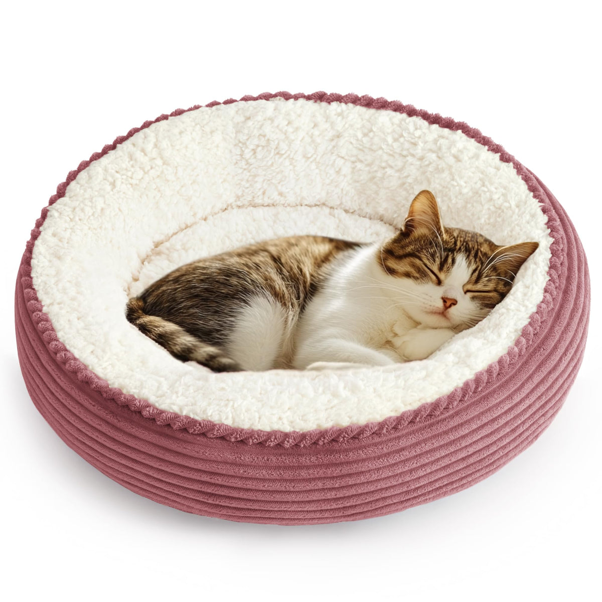 Royal Blue Round Donut Pet Bed