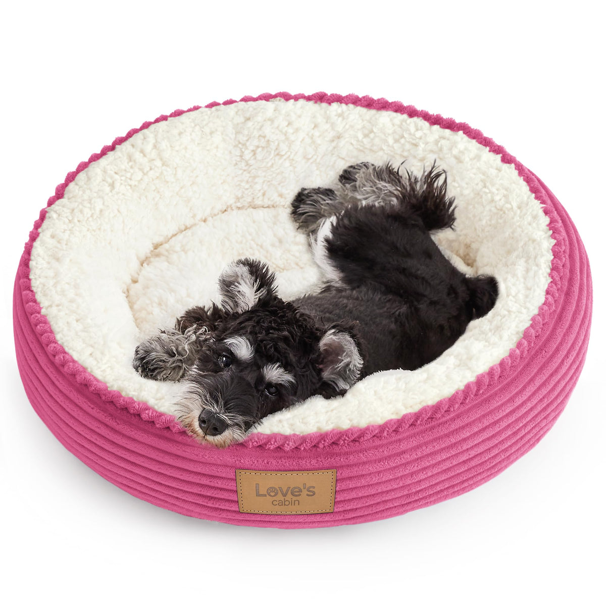 Royal Blue Round Donut Pet Bed