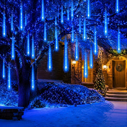Aukora Blue Meteor Shower Lights