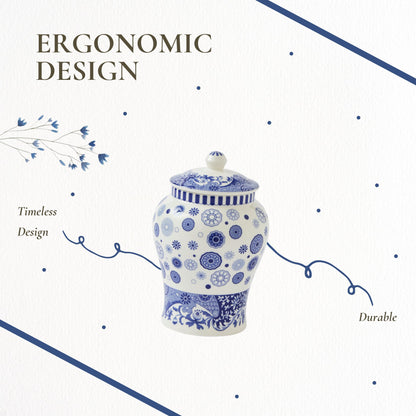 Spode Blue Italian Steccato Vase, 5.2 Inch