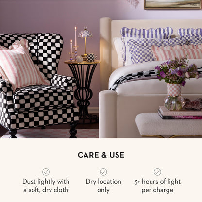 MacKenzie-Childs LED Dome Table Lamp, Sky Check
