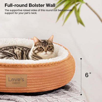 Royal Blue Round Donut Pet Bed