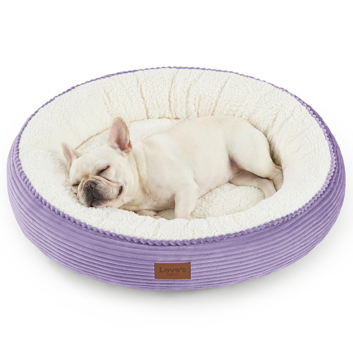 Royal Blue Round Donut Pet Bed