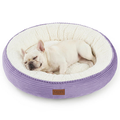 Royal Blue Round Donut Pet Bed