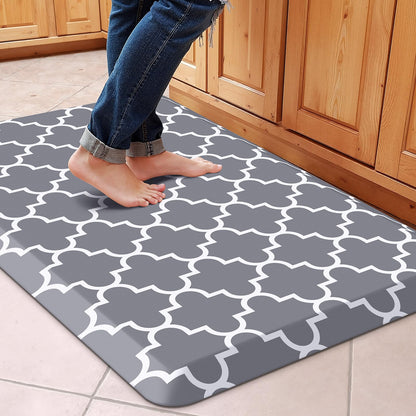 Blue Cushioned Anti-Fatigue Kitchen Mat