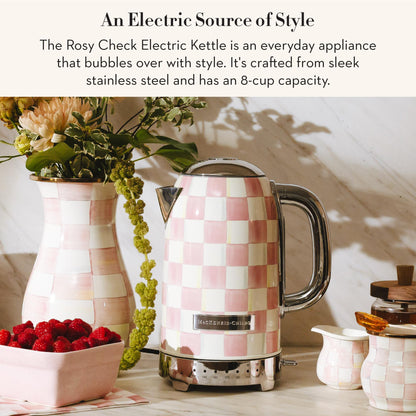 MacKenzie-Childs Electric Kettle, Royal Check