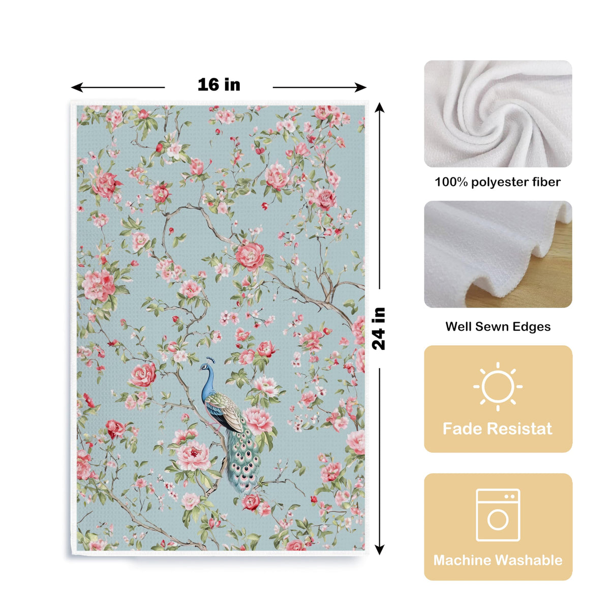 Chinoiserie Kitchen Towels, Set of 2