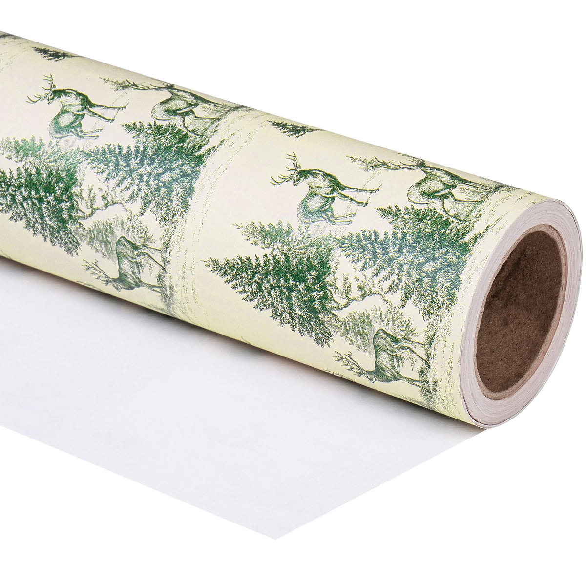 Reversible Toile Christmas Wrapping Paper
