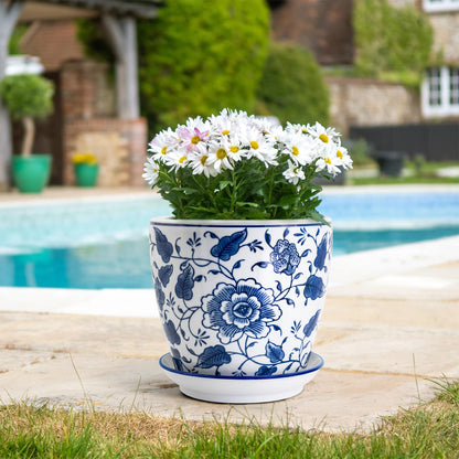 HakkaGirl Blue and White Chinoiserie Planters