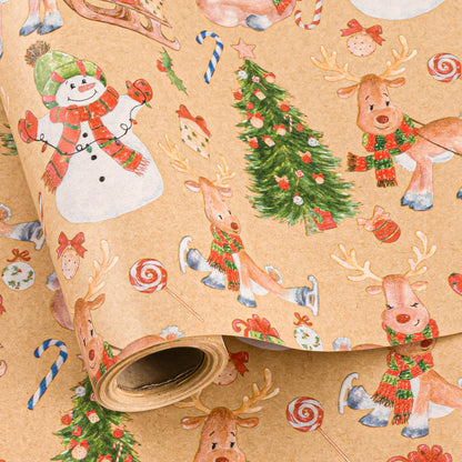 Blue Nutcracker Christmas Wrapping Paper, 32.8 Ft