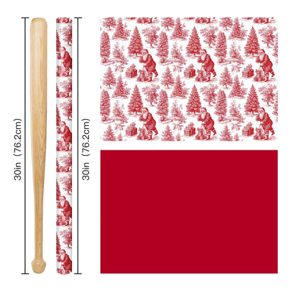 Reversible Toile Christmas Wrapping Paper
