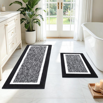 Shaggy Microfiber Bath Rug Set, 3 Piece