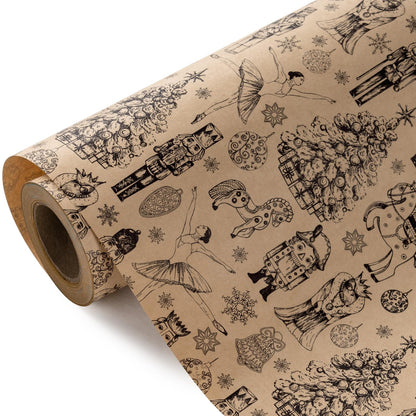 Blue Toile Christmas Wrapping Paper
