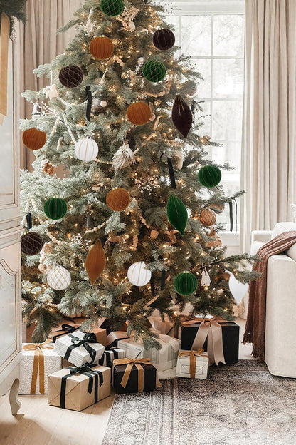 Royal Blue Velvet Christmas Ornament Balls, Set of 12