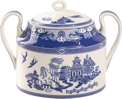 Grace Teaware Blue Willow Sugar and Creamer Set