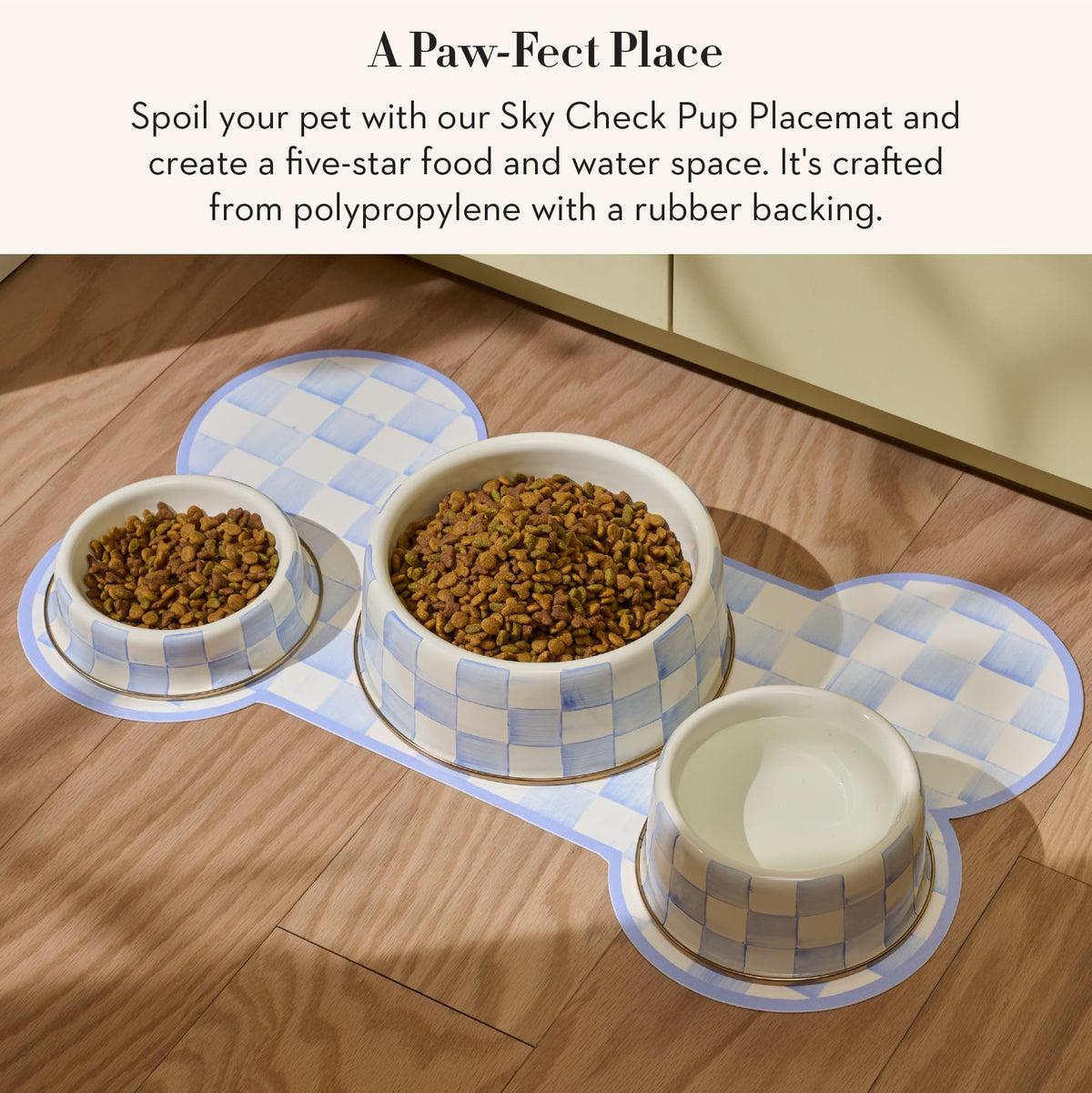 MacKenzie-Childs Pup Placemat, Royal Check