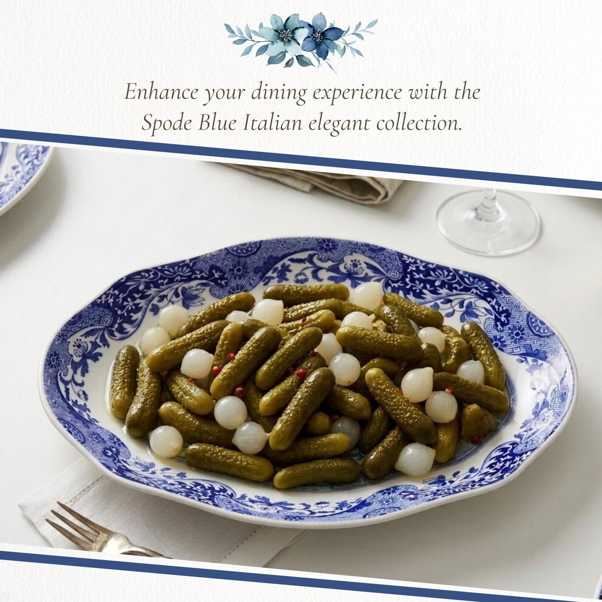 Spode Blue Italian Pickle Dishes, Set of 2