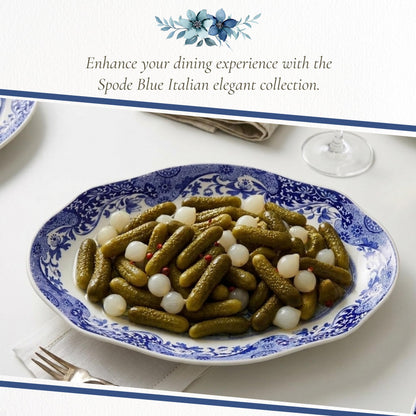 Spode Blue Italian Pickle Dishes, Set of 2