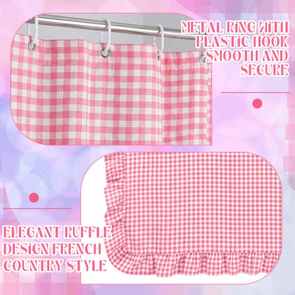 Ruffled Gingham Shower Curtain, 72 x 72
