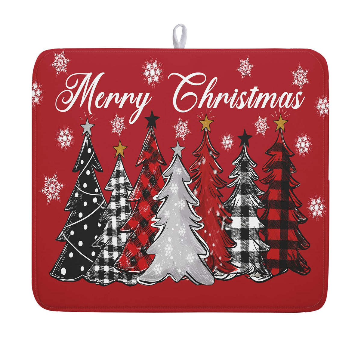 Blue Chinoiserie Floral Dish Drying Mat